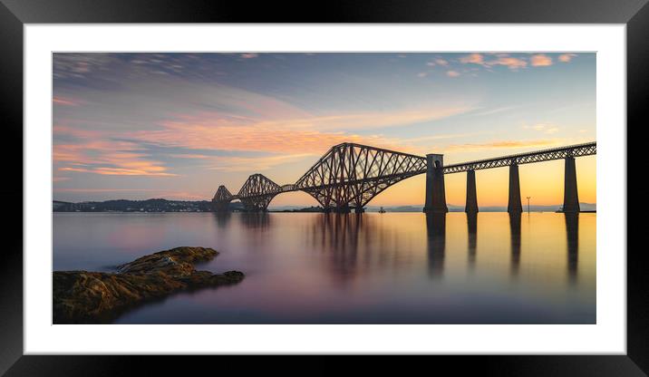 Forth Bridge Sunrise  Framed Mounted Print by Anthony McGeever