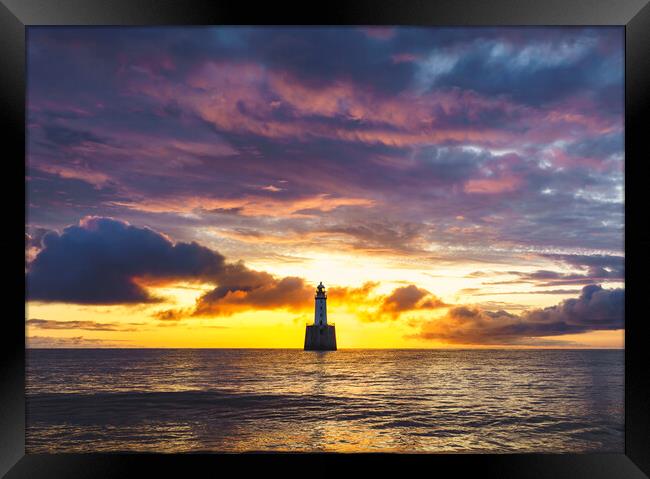 A Dramatic Sunrise at Rattray Head Lighthouse  Framed Print by Anthony McGeever