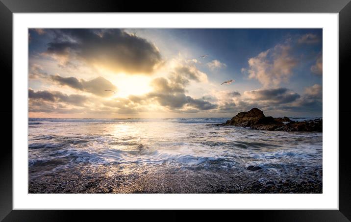 A Cornish Sunset  Framed Mounted Print by Anthony McGeever
