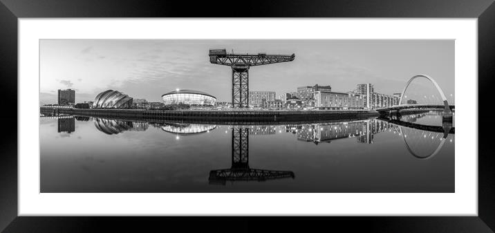 Glasgow Skyline Panorama  Framed Mounted Print by Anthony McGeever
