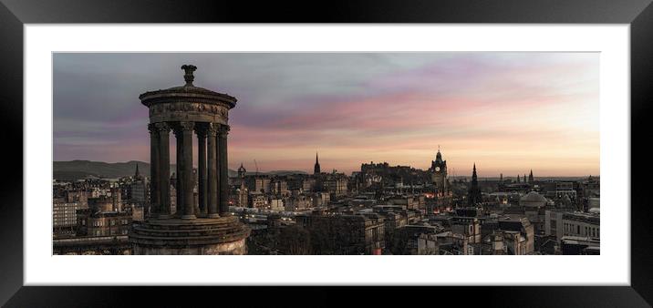 Edinburgh Skyline Panorama  Framed Mounted Print by Anthony McGeever