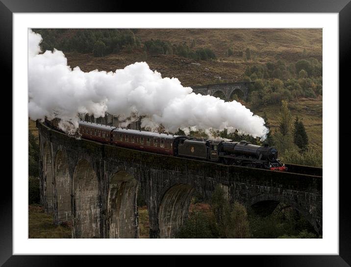 The Jacobite Crossing Glenfinnan Viaduct Framed Mounted Print by Anthony McGeever