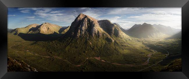 Mountains Of Glencoe Panorama Framed Print by Anthony McGeever