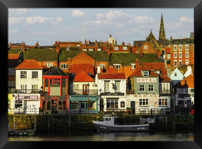 Whitby Quayside  Framed Print by Anthony McGeever