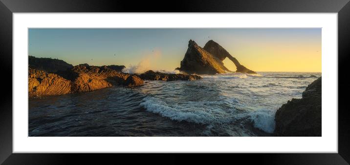 Bow Fiddle Rock Sunrise Panorama Framed Mounted Print by Anthony McGeever