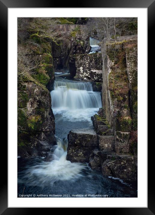 Bracklinn Falls Callander Scotland  Framed Mounted Print by Anthony McGeever