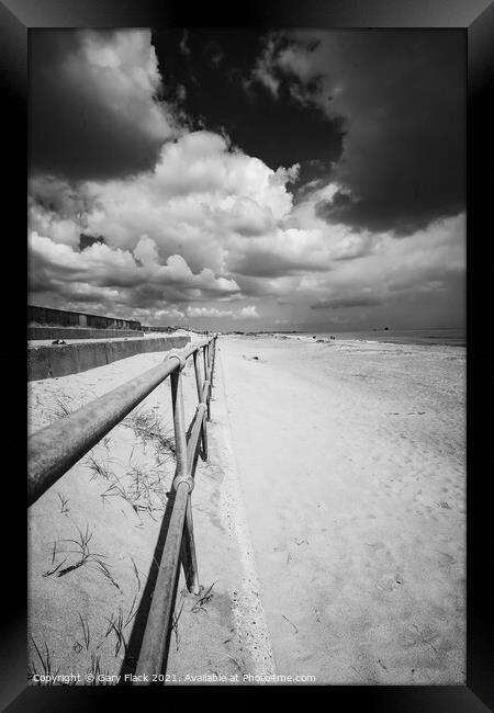 Sutton-on-Sea Beach in Monochrome Framed Print by That Foto
