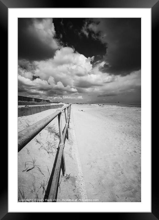 Sutton-on-Sea Beach in Monochrome Framed Mounted Print by That Foto