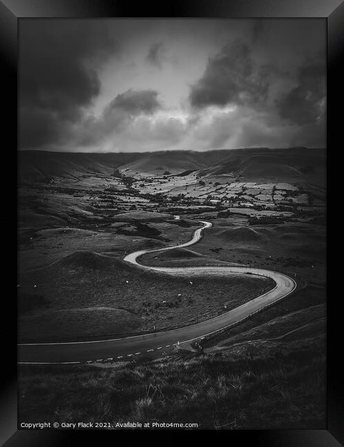 Edale to Mam tor , the winding road Framed Print by That Foto