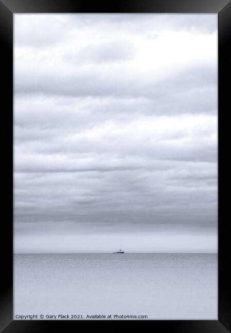 Minimalist Seascape from the East Coast of England Framed Print by That Foto
