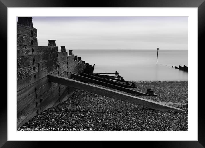 Tankerton Beach breakers in Black and White Framed Mounted Print by That Foto