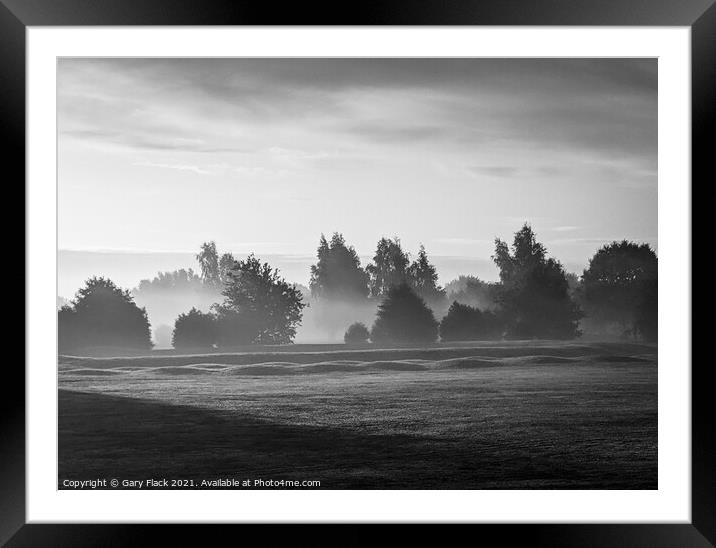 Doncaster Racecourse Autumn early morning on a misty day Framed Mounted Print by That Foto