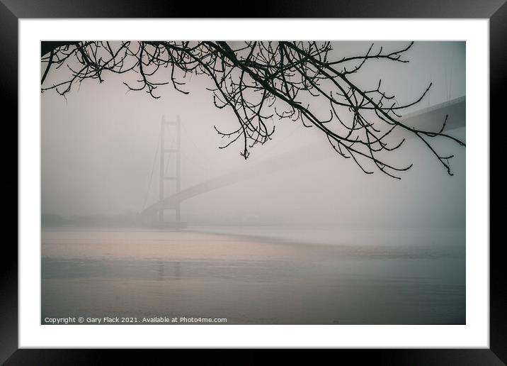 Humber Bridge in the Mist Framed Mounted Print by That Foto