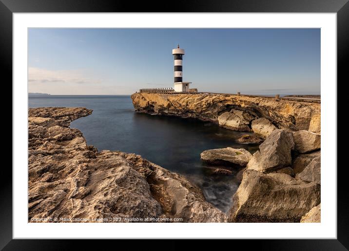 Lighthouse of Colonia de Sant Jordi Framed Mounted Print by MallorcaScape Images