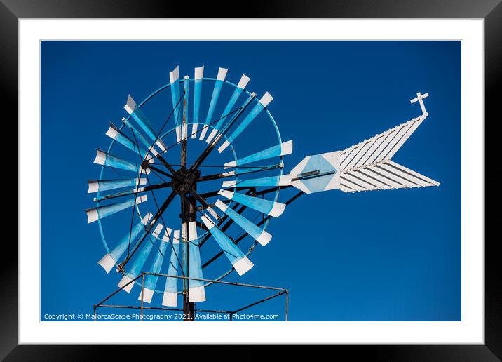 Windmill in Majorca Framed Mounted Print by MallorcaScape Images
