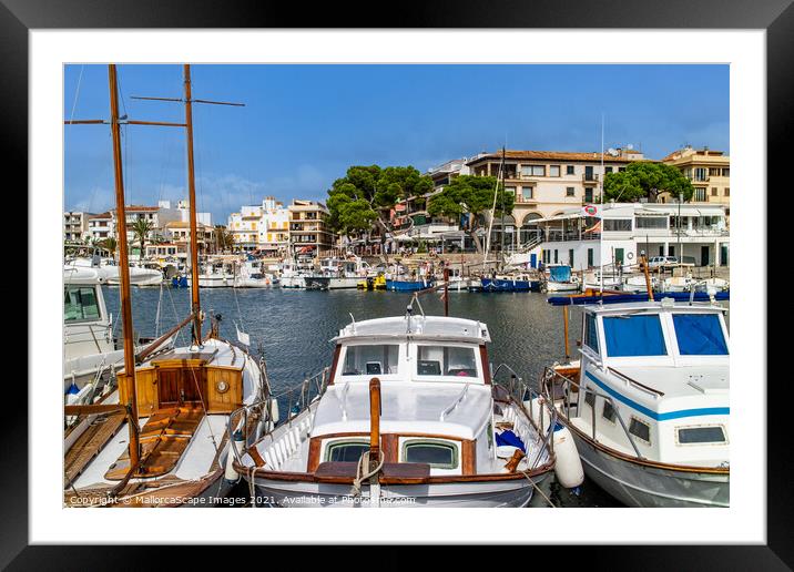 harbour and marina of Cala Rajada in Majorca Framed Mounted Print by MallorcaScape Images