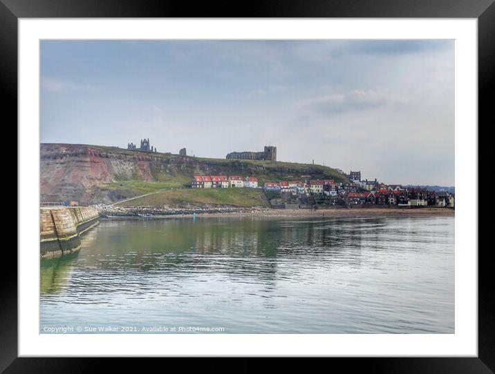 Whitby  Framed Mounted Print by Sue Walker