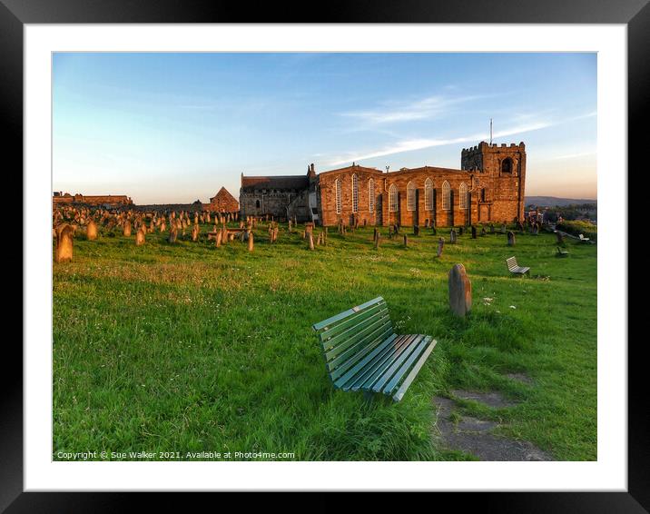 St Mary’s Church, Whitby Framed Mounted Print by Sue Walker