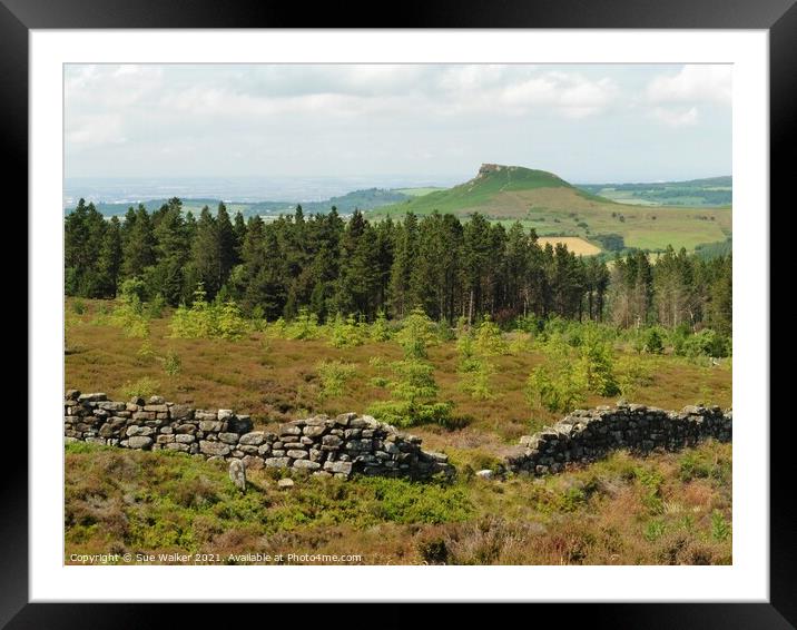 Roseberry Topping, Yorkshire  Framed Mounted Print by Sue Walker