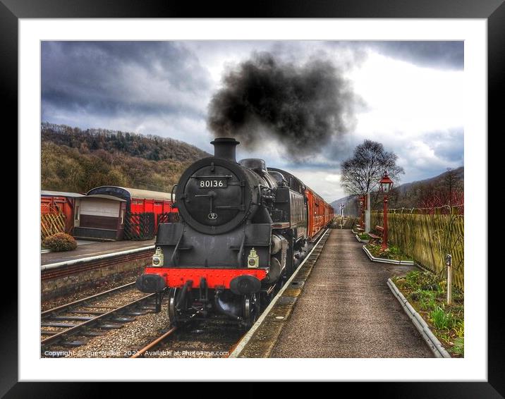 Steam train  Framed Mounted Print by Sue Walker