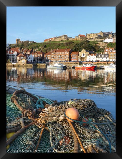 A different view of Whitby Framed Print by Sue Walker