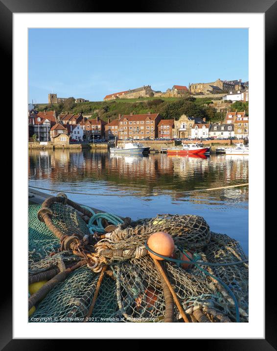 A different view of Whitby Framed Mounted Print by Sue Walker