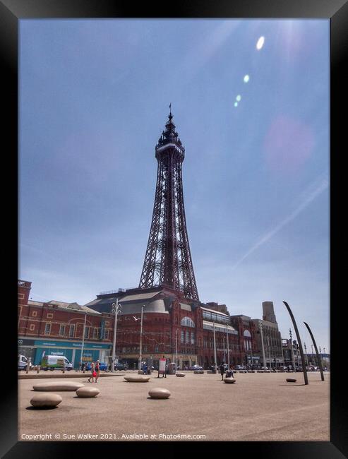 Blackpool Tower Framed Print by Sue Walker
