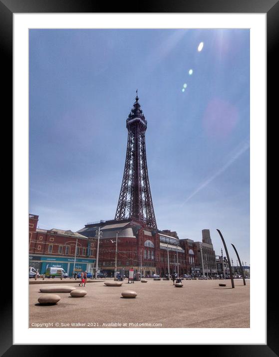 Blackpool Tower Framed Mounted Print by Sue Walker