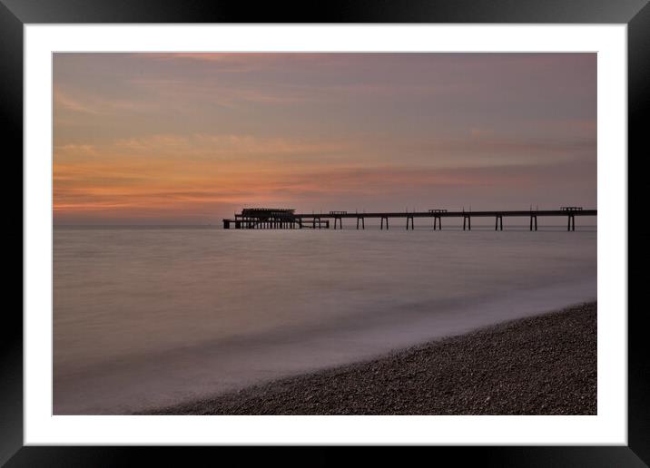 A sunset over a body of water Framed Mounted Print by stephen rutter