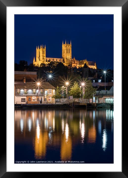 Brayford Reflections Framed Mounted Print by John Lawrence