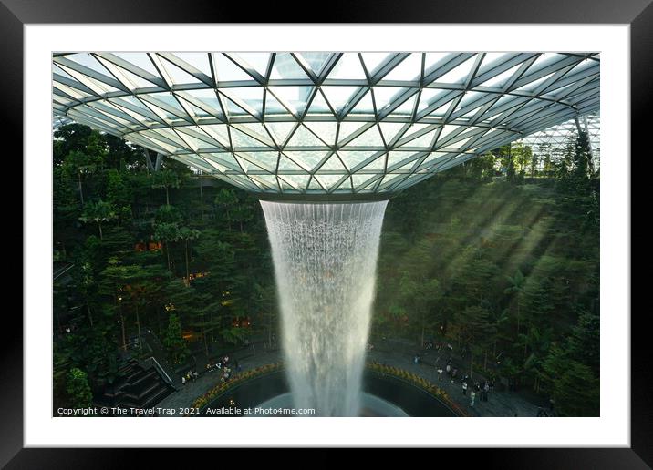 Changi airports inside waterfall Framed Mounted Print by The Travel Trap