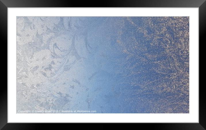 Frosty Ice Framed Mounted Print by David Forrest