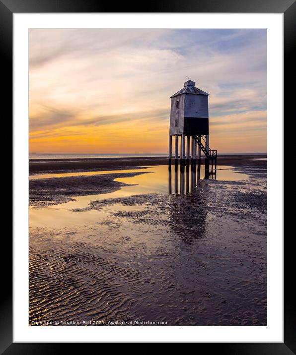 Lighthouse Reflection   Framed Mounted Print by Jonathan Bird