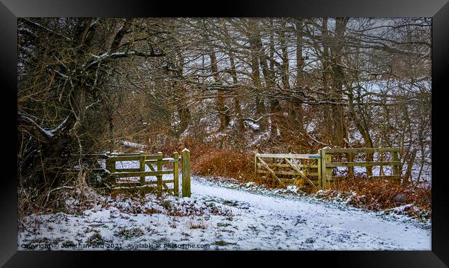 Winter in Hutton Country Park  Framed Print by Jonathan Bird