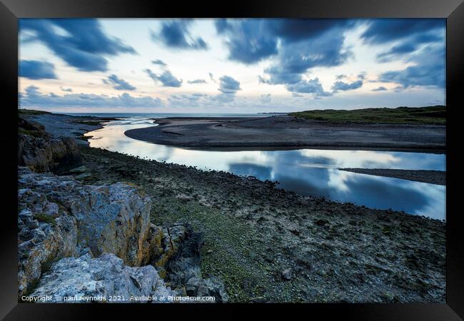 Ogmore By Sea sunset Framed Print by paul reynolds