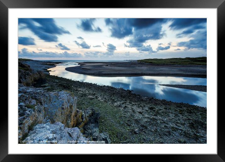 Ogmore By Sea sunset Framed Mounted Print by paul reynolds