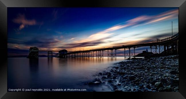 Sunrise at  Swansea Bay Framed Print by paul reynolds