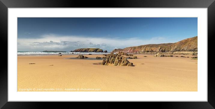 Marloes sands Framed Mounted Print by paul reynolds