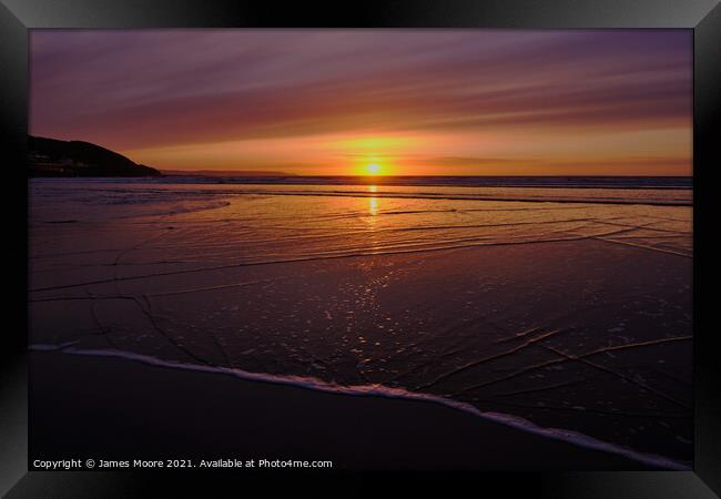 Westward Ho! Sunset Framed Print by James Moore