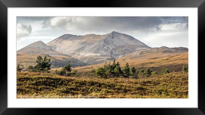 Beinn Eighe Scotland Framed Mounted Print by Lesley Pegrum