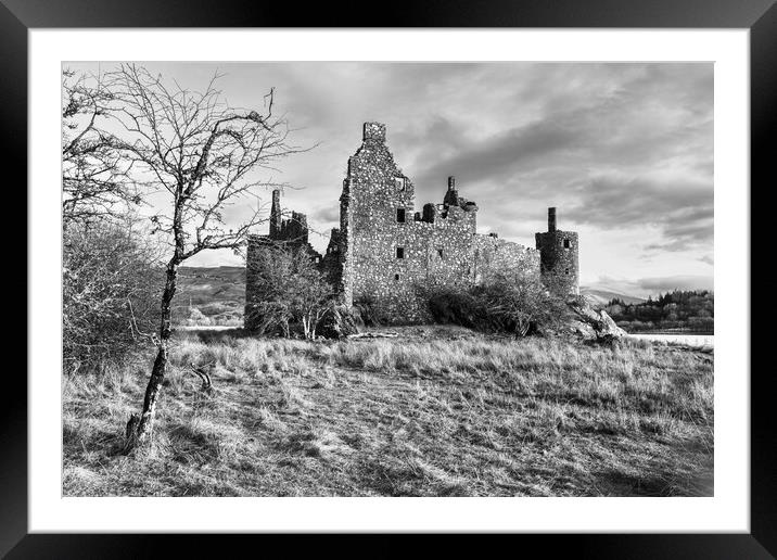 The ruin of Kilchurn Castle. Framed Mounted Print by Andrea Obzerova