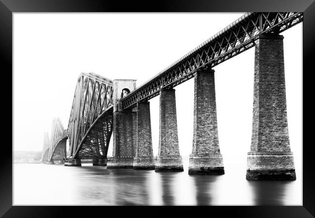 Forth Rail Bridge in South Queensferry, Edinburgh Framed Print by Andrea Obzerova