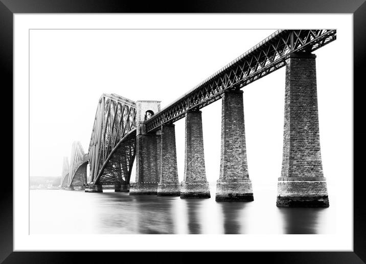 Forth Rail Bridge in South Queensferry, Edinburgh Framed Mounted Print by Andrea Obzerova