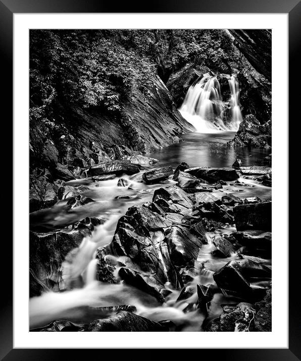 Bruar falls, Scotland. Framed Mounted Print by Andrea Obzerova
