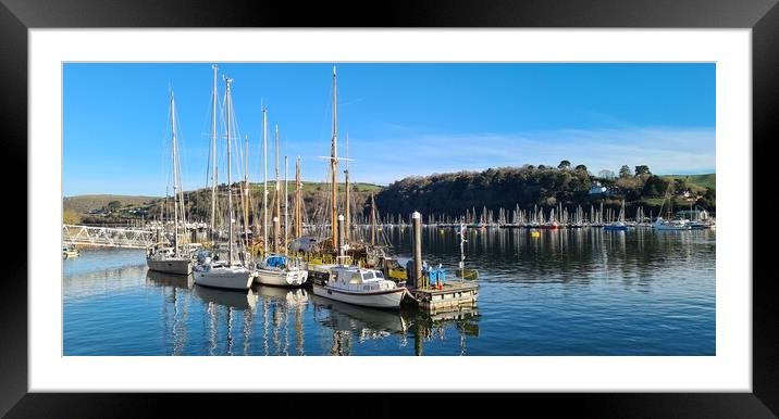 Boats moored up at Dartmouth, Devon  Framed Mounted Print by Anthony Palmer-Greene