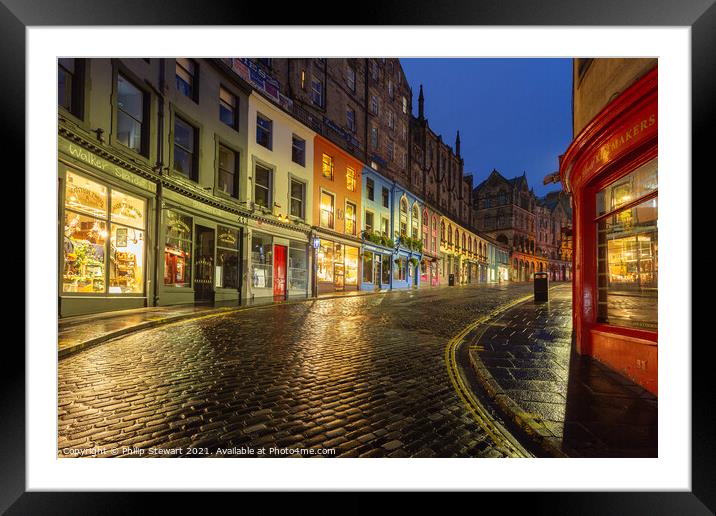 Victoria Street, Edinburgh Framed Mounted Print by Philip Stewart