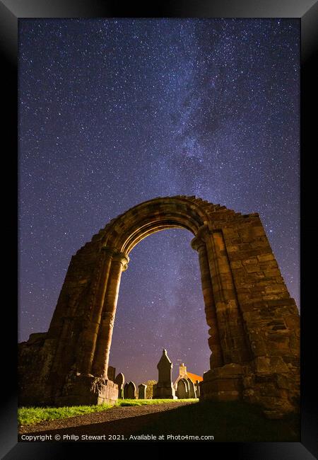Night Sky at Coldingham Priory Framed Print by Philip Stewart