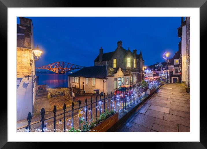 South Queensferry Twilight Framed Mounted Print by Philip Stewart