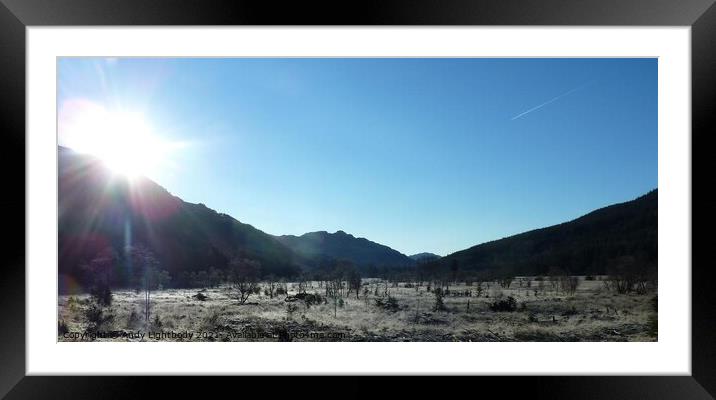 Frosty Ardgartan Sunrise Framed Mounted Print by Andy Lightbody