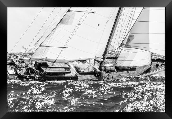 Classic yacht "The Blue Peter" Framed Print by Ed Whiting